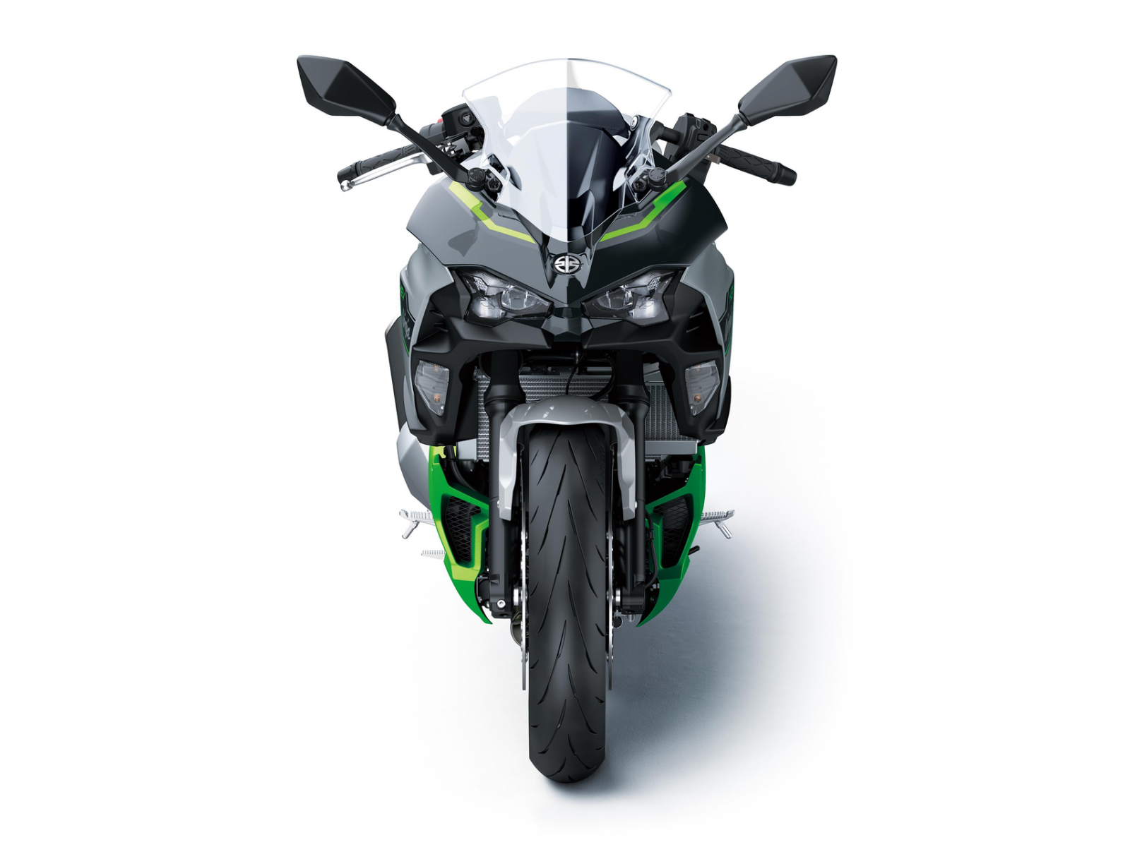 Мотоцикл KAWASAKI Ninja 7 Hybrid (Metallic Bright Silver / Metallic Matte Lime Green / Ebony) 2025